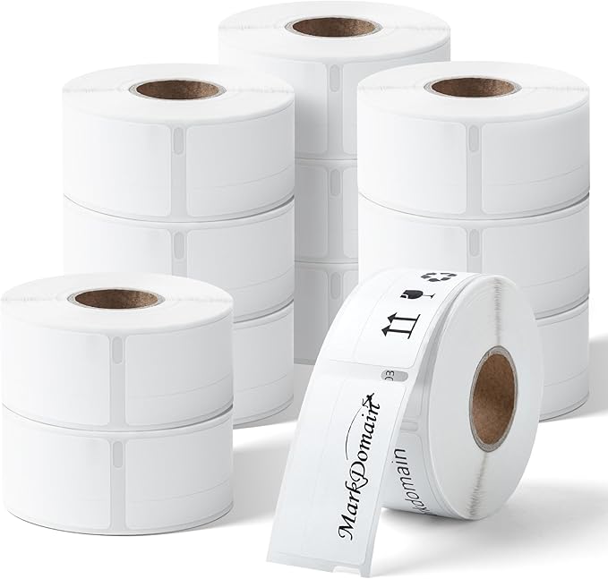 12 Rolls Compatible with Dymo LabelWriter 30330 (3/4" x 2") Multipurpose Labels for 4XL 450 Duo Twin Turbo Printer [500 Counts/Roll]