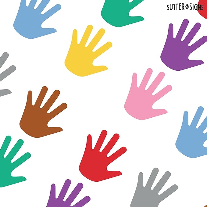 Paper Hand Cutouts 108pcs | Cut Out Shapes for Bulletin Board, Classroom, Decorations, Crafts