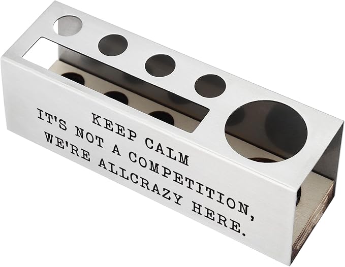 Funny Office Desk for Women, KEEP CALM, IT’S NOT A COMPETITION, WE’RE ALL CRAZY HERE, Humor Gift for Coworkers Colleagues Stressful Jobs joke Gift,Office Pencil Holder for Desk SD283