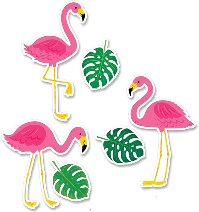 Creative Teaching Press Palm Paradise Flamingo Fun 6" Designer Cut-Outs (10225)
