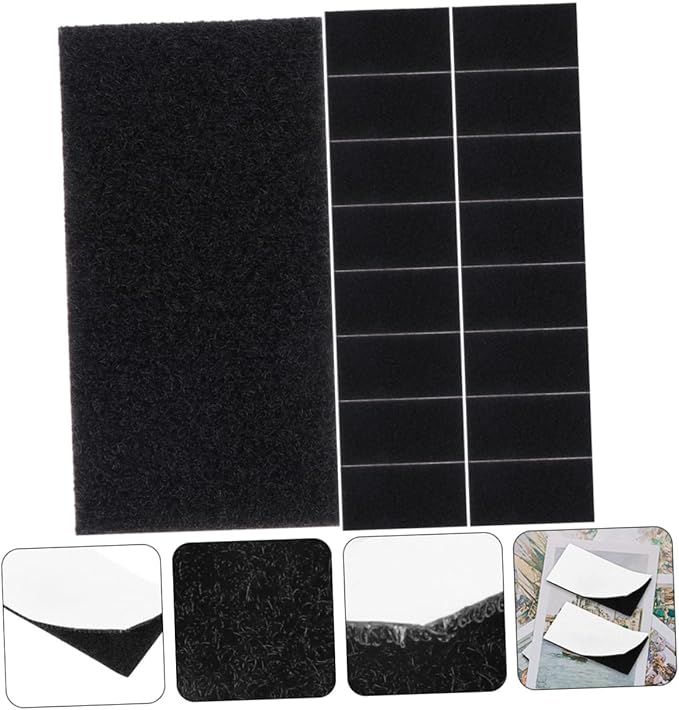 STOBOK 30sets Double-Sided Hook and Loop Adhesive Strips for Home and Office Use Durable and Lightweight Carpet Tapes for Various Surfaces Easy to Install