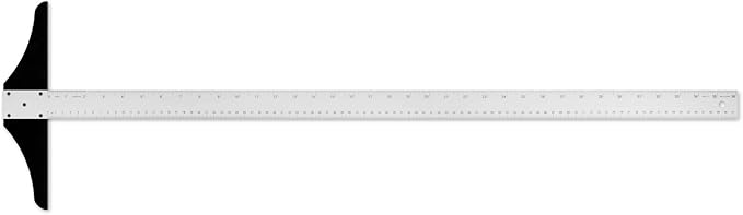 Alumicolor 36-inch Non Slip Standard Aluminum T-Square for Art Framing & Drafting, Silver