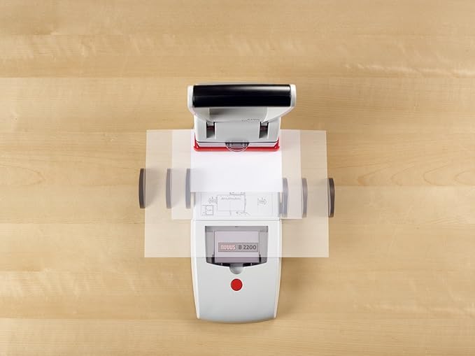 Novus B 2200 200 Sheet Capacity Block Punch and Heavy Duty Hole Punch - Light Grey