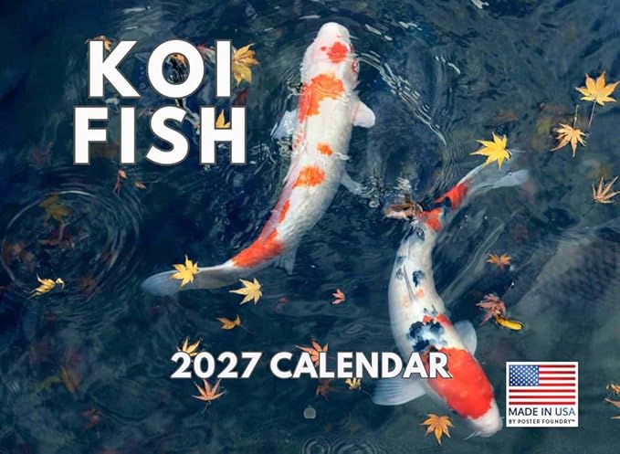 Koi Fish Calendar 2027 Wall Monthly Wall Calender 12 Month