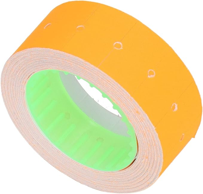 Pricing Labels Roll, 15000pcs 21x12mm Adhesive Price Tags with Red Line for Price Gun Labelers Compatible with MX5500 M5500 AK813 HG979 (Fluorescent Green) (Fluorescent Yellow) (Orange)
