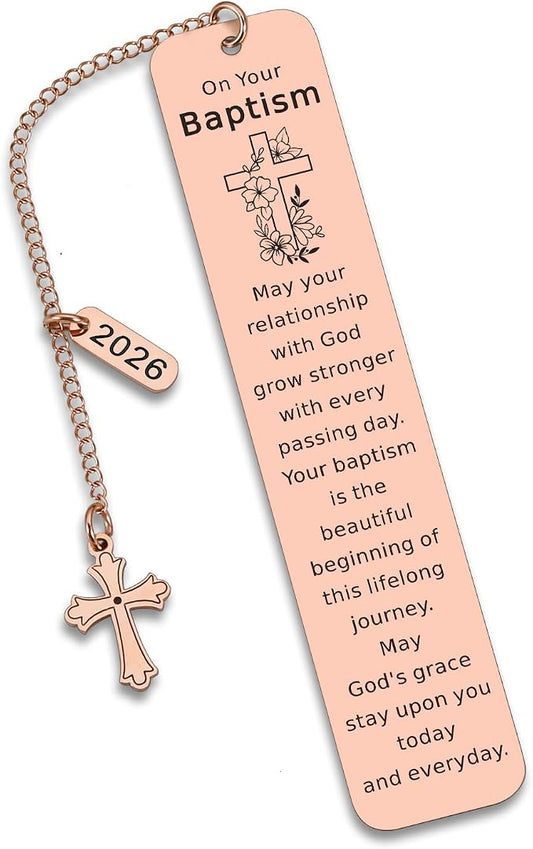Baptism Gifts for Girl Baptism Gifts for Boys Catholic Christening Gifts First Communion Gifts for Girl Boy Confirmation Gifts for Teens Baptism Bookmark Christian Easter Gifts for Kids Women Men