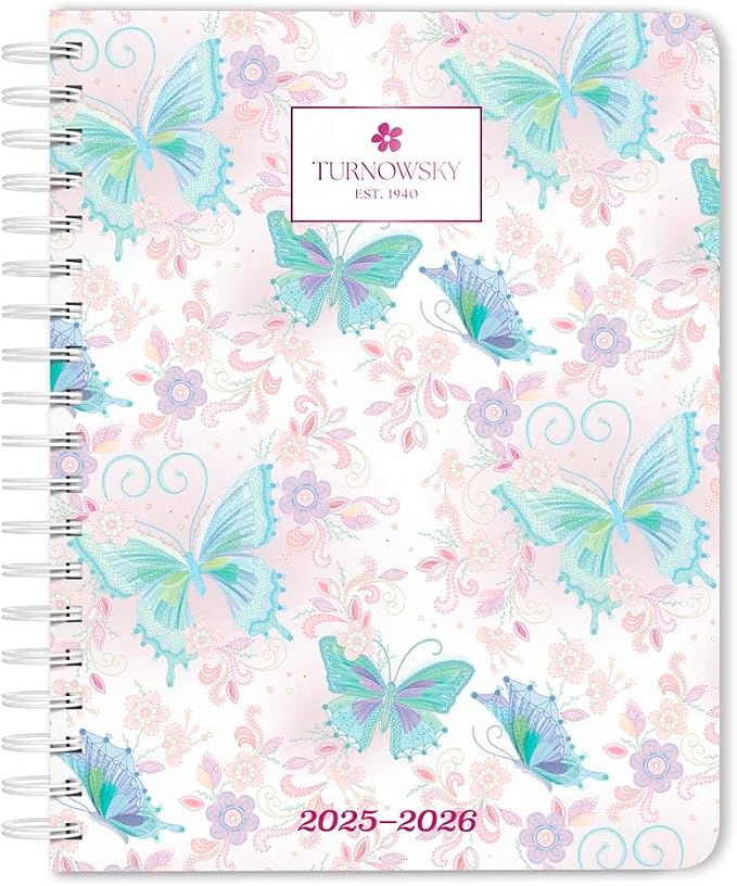 House of Turnowsky | 2026 6 x 7.75 Inch 18 Months Weekly Desk Planner | Foil Stamped Cover | July 2025 - December 2026 | Plato | Planning Stationery
