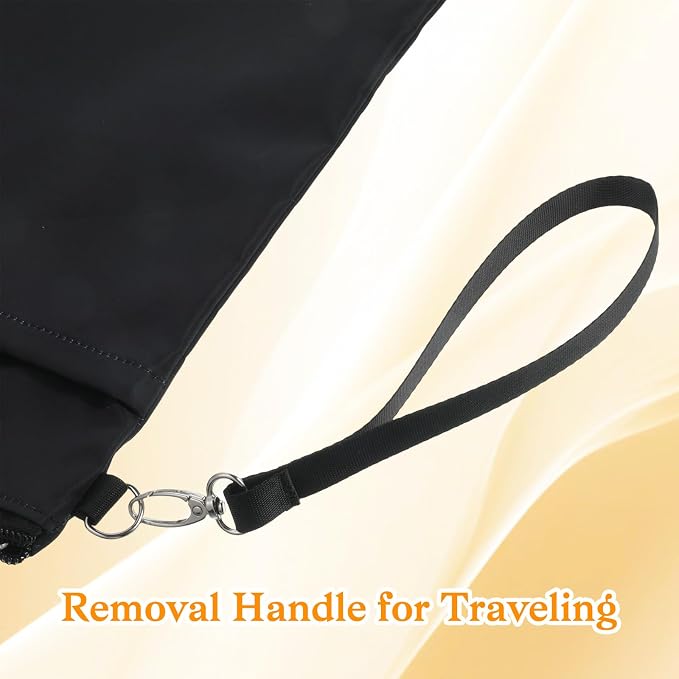 Book Sleeve Pouch, Black Polyester Book Protector, Books Sleeve with Zipper, for Paperback and Hardcover Books, a Gift for Book's Lovers