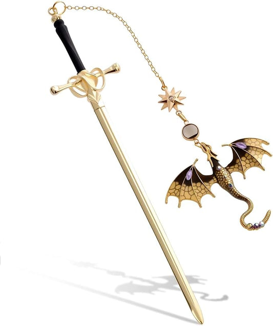 Birthday Graduation Gifts for Women Men Teacher Father Mothers Wife Boy Kid | Fourth Wing Dragon Sword Fantasy Funny Bookmark for Women Ideas Gift for Book Mark Lovers Reading Anniversary Retirement