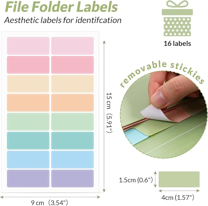 SKYDUE Cute Accordion File Organizer, Expanding File Folder with 8 Pockets, Document Organizer with Colorful Tabs for School, Office, Hospital Tax, Receipts Storage Letter/A4 Size Pale Green