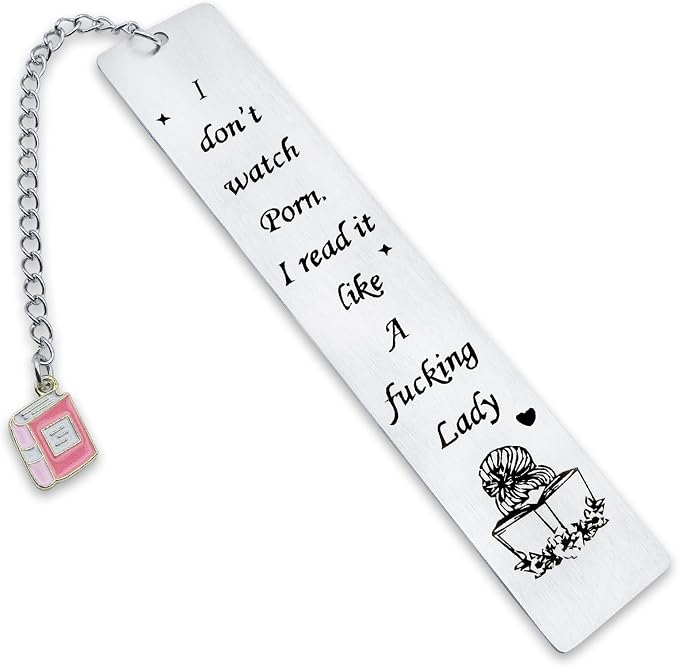 Metal Bookmarks for Women Book Lovers Funny Reading Bookmark Gifts for Bookish Female Friend Birthday Christmas Valentine Gifts for Teacher Classmate Reader Sister Gag Book Accessories Book Club