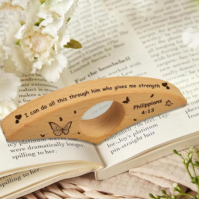 Quimoy Book Page Holder for Reading,Thumb Books Page Holder, Books Reading Accessories Gifts for Book Lovers Teachers Students Friends