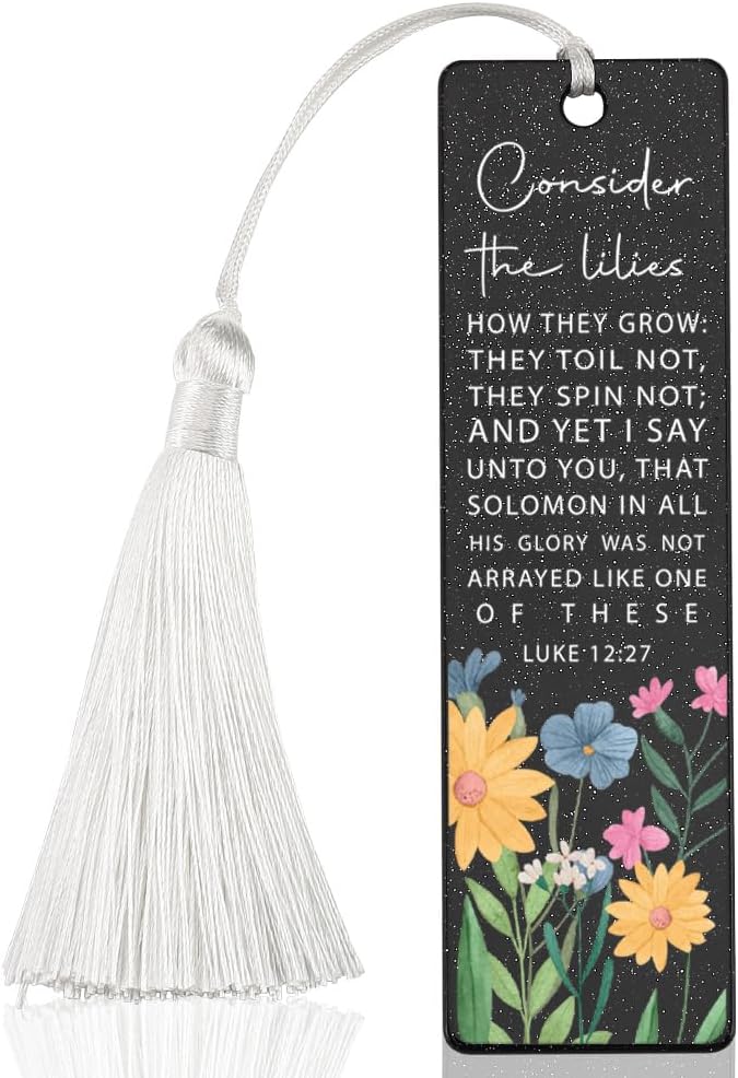 Christian Inspired Bookmark, Inspirational Gift for Believers, Uplifting Gift for Spiritual Readers, Spiritual Bookish Present, Unique Floral & Scripture Design Bookmark, WCB54