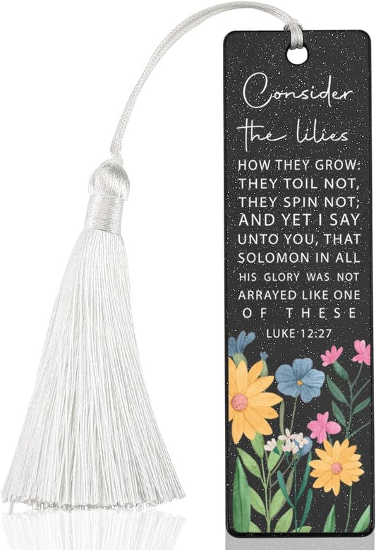 Christian Inspired Bookmark, Inspirational Gift for Believers, Uplifting Gift for Spiritual Readers, Spiritual Bookish Present, Unique Floral & Scripture Design Bookmark, WCB54