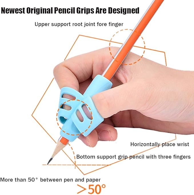 JuneLsy Pencils Grips Pencils Grips for Kids Handwriting Posture Correction Training Writing AIDS for Kids toddler Preschoolers Students Children Special Needs (6PCS)