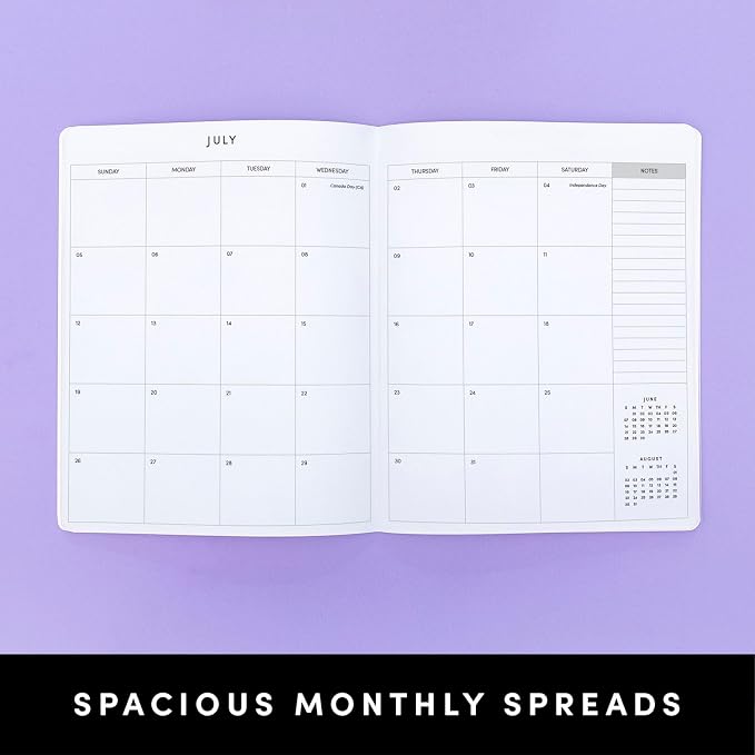 PAPERAGE 2026 Monthly Planner, 12 Months (January 2026 - December 2026), 8 in x 10 in, 2026 Planner with Large Monthly Spreads & Calendar Views, Note Pages, To Do Lists & Trackers, – Floral Daze