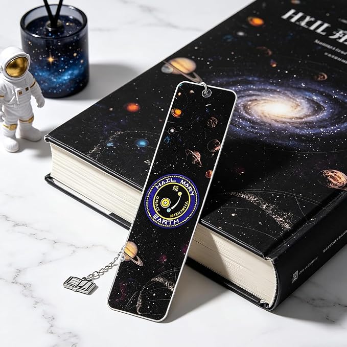 Project Hail Mary Double-Sided Metal Bookmark Jazz Hands Movie Fan Collection Gift Rocky Sci-Fi Book Lover Gift Book Accessory (Project Hail Mary)