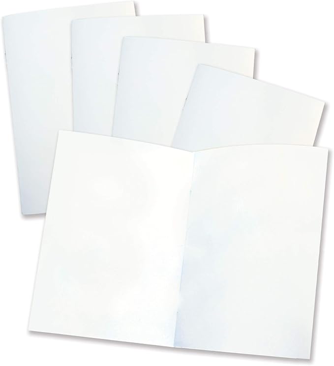 Carson Dellosa | Blank Books for Journaling | High-Gloss Cover, 7-inch x 10-inch, 12-Pack