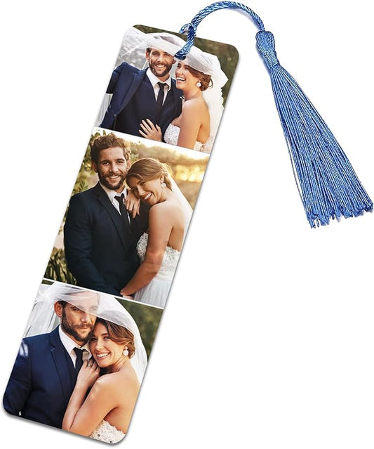Custom Bookmark, Personalized Double-Sided Bookmark with Text & Photo, Customizd Book Mark Gift for Book Lovers, Women, Men, Birthday, Christmas, Anniversary Present