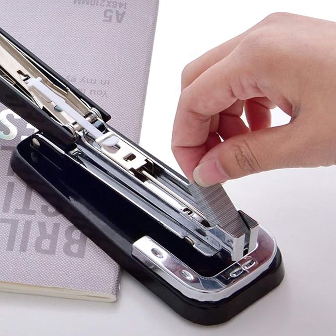 360 Degree Rotating Stapler School Desktop Stapler Portable Standard Staplers for Paper Binding School Office Accessories(D)