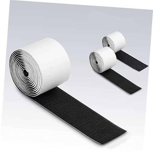 Milisten 2rolls Hook and Loop Tape Strip for Guitar Pedal Board Strong Adhesive Double Sided Tape