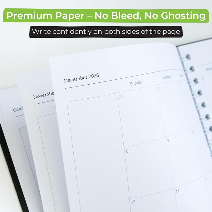 WallDeca Appointment Planner 2026, Agenda Planner With Weekly And Monthly View, Daily Agenda Book And Yearly Planners Calendar Book, Spiral Bound With Day Timer, Notes, Goals, Holidays (8.5 x 11 in)