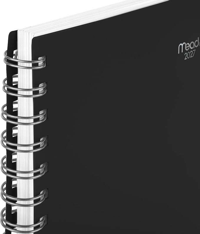 Mead 2027 Planner, Weekly & Monthly, 15-Month Oct-Dec, 5.5" x 8.5", Black (CRW4200527)