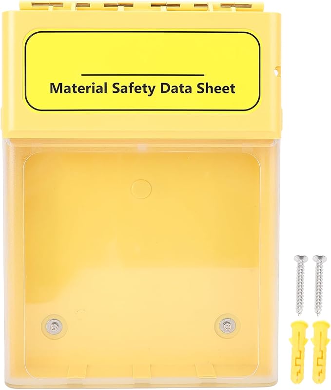 banapoy Visual Document Storage Box, Magnetic Wall Mount MSDS File Storage Box, Water Proof Outside Project Data Display Case, Safety Document Paper Holder