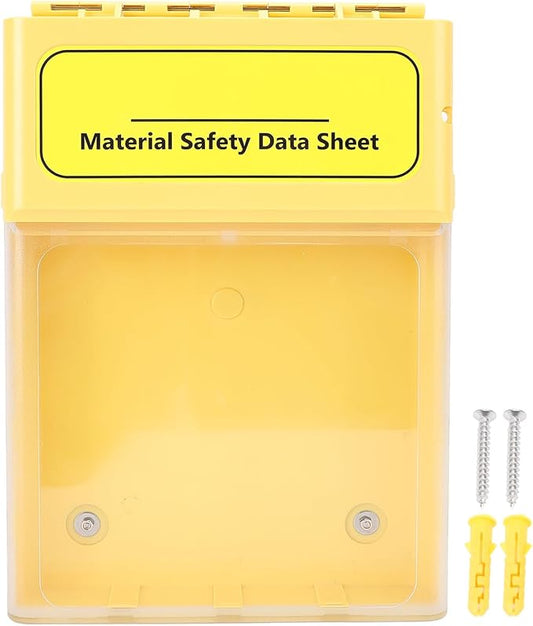 banapoy Visual Document Storage Box, Magnetic Wall Mount MSDS File Storage Box, Water Proof Outside Project Data Display Case, Safety Document Paper Holder