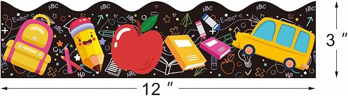 72 Feet Colorful Back to School Theme Bulletin Board Borders Trim for Welcome Bulletin Board Classroom Décor