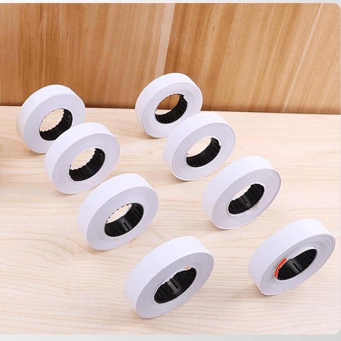 10 Rolls Labels Paper Suitable for MX-6600, MX-6602, YH-689 Price tag 2-line Marking Gun Pricemarker Labels (Without Gun (White)
