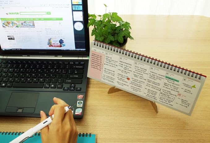 PAPERIAN Brilliant Weekly Scheduler - Wirebound Undated Weekly Planner Pad Scheduler (Gray)