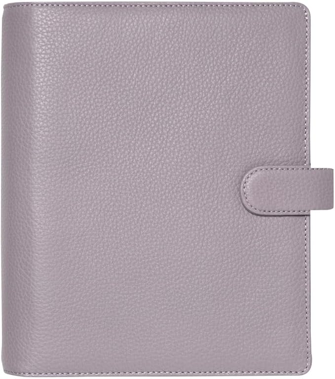 Filofax Norfolk Organizer, Pocket Size, Taupe - Soft, Full-Grain Leather, Six Rings, Week-to-View Calendar Diary, Multilingual, 2025 (C022641-25)