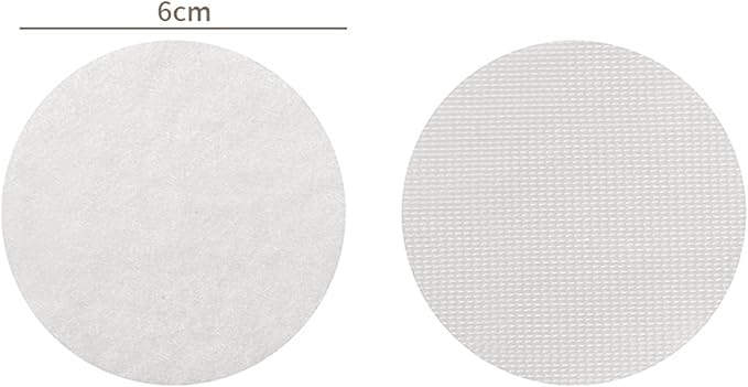 Adhesive Tape, 6Pcs Hook and Loop Fasteners Non Slip Cushion Pads Round Self Adhesive Back Hook and Loop Gripper Mounting Pad for Car Mat (White)