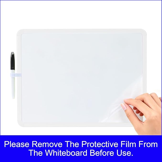 MXG Small White Board Dry Erase, 12x16 Inch Portable Double Sided Whiteboard for Wall, Fridge, Desk, Mini Dry Erase Board with Magnets, Marker & Eraser, for Office, Home, School & Memo Board