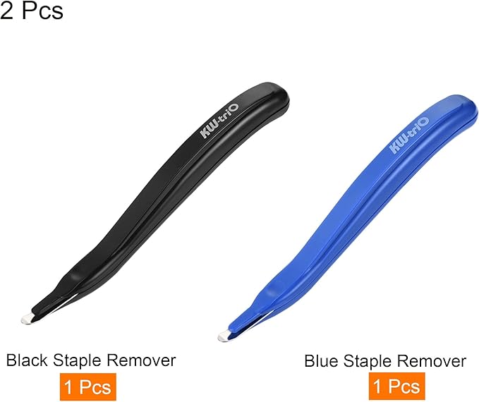 MECCANIXITY Staple Remover Tools, Magnetic Staplers Puller for Office Home Desktop Accessory, Black Blue Pack of 2