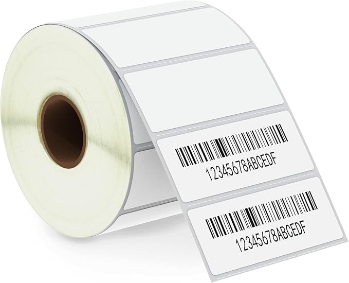 BETCKEY - 2.625" x 1" (67 mm x 25 mm) File Folder & Address Labels Compatible with Zebra & Rollo Label Printer,Premium Adhesive & Perforated [1 Rolls, 2000 Labels]