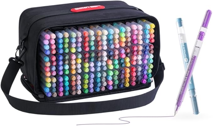 216 Colors Gel Pens for Coloring, Glitter Gel Pens Set with Travel Case, 1.0mm Gel Pens for Adult Coloring Books Drawing Doodling Journaling, Art Supplies and DIY Crafts