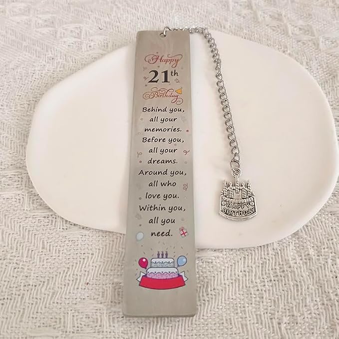21 Year Old Birthday Gifts Bookmarks Behind You All Your Memories Bookmark | Book Markers for Reading Book Lover 21st Birthday Gifts for Her Him 21 Yrs Old Girlfriend Birthday Gift