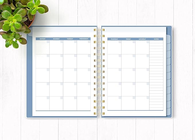 Paper House Productions 12 Month Undated 8.75" Planner with Month and Event Flag Stickers - Horses Wild & Free