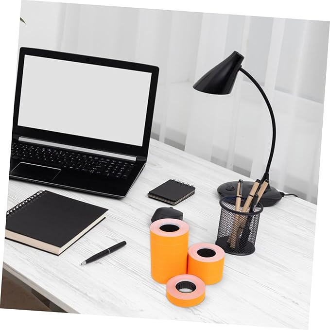 NUOBESTY 10rolls Price Label Paper for Price Marker Orange Stickers for Retail and Office Use for Supermarkets and Labels Per Roll