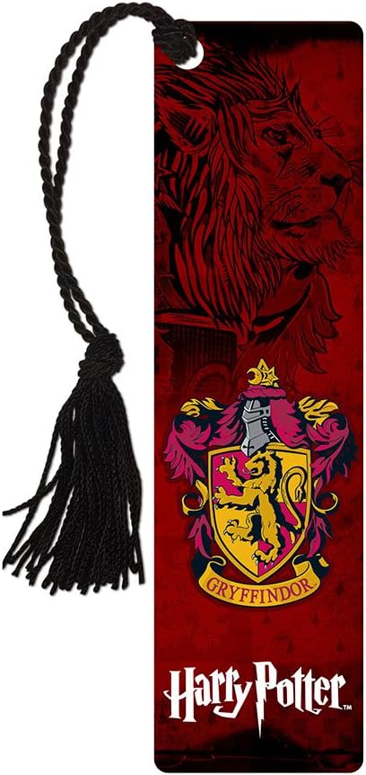 Harry Potter - Hogwarts House - Gryffindor - Glossy Bookmark with Tassel for Gifting and Collecting USBMP737