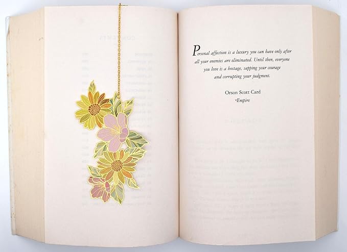 BLBMH Flowers Bookmark for Women, Mothers, Teachers - Unique Gifts, Cute & Funny Metal Book Marks for Girls & Moms - F4 Daisies