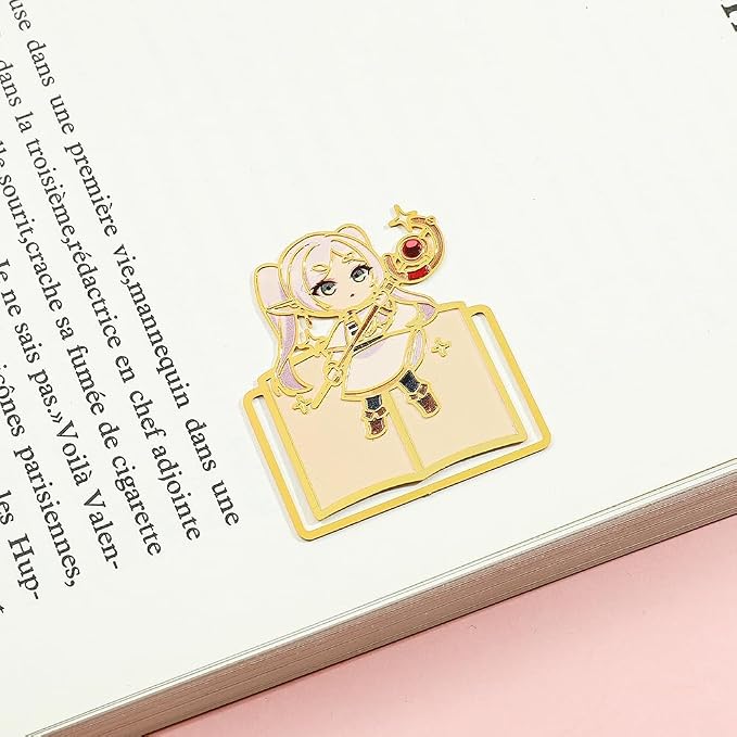 Anime Frieren: Beyond Journey's End Bookmark Stainless Steel Manga Fans Cartoon Fashion Student Scholar Learning Gift (Frieren-3PCS)