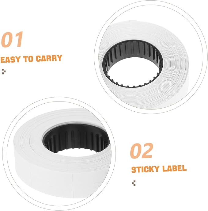 VILLCASE 10rolls Compatible Price Label Price Tags for Pricemarker Labeler Easy to Use Labeler Accessories