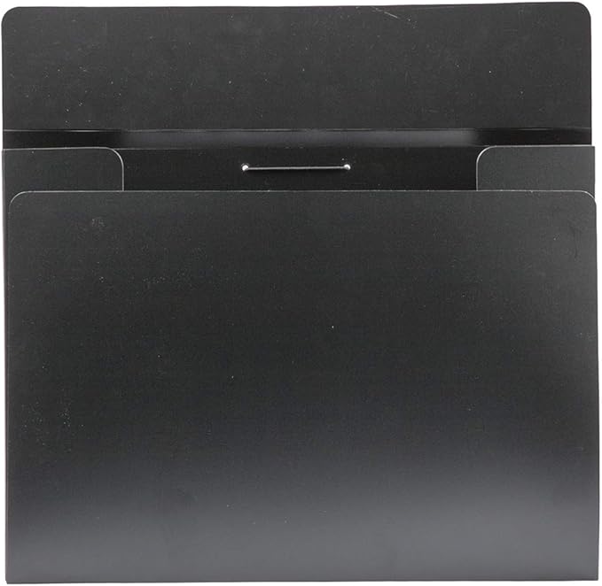 JAM PAPER Plastic Portfolio with Elastic Closure - Large - 11 x 15 x 1/2 - Black - Sold Individually