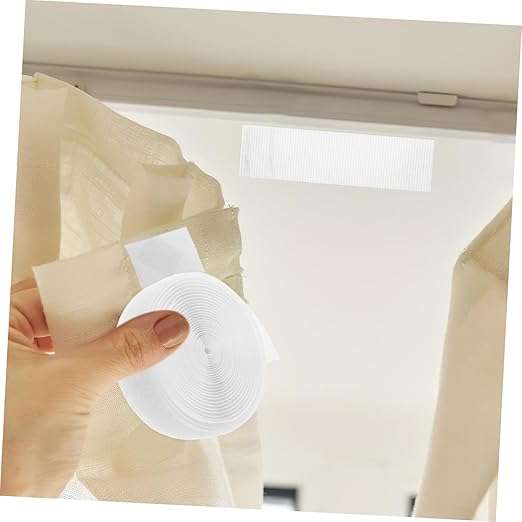 Alipis Self-Adhesive Strips for Curtains Double Face Tape Heavy Duty Hook and Loop Fastener Strips for Window and Door Mounting