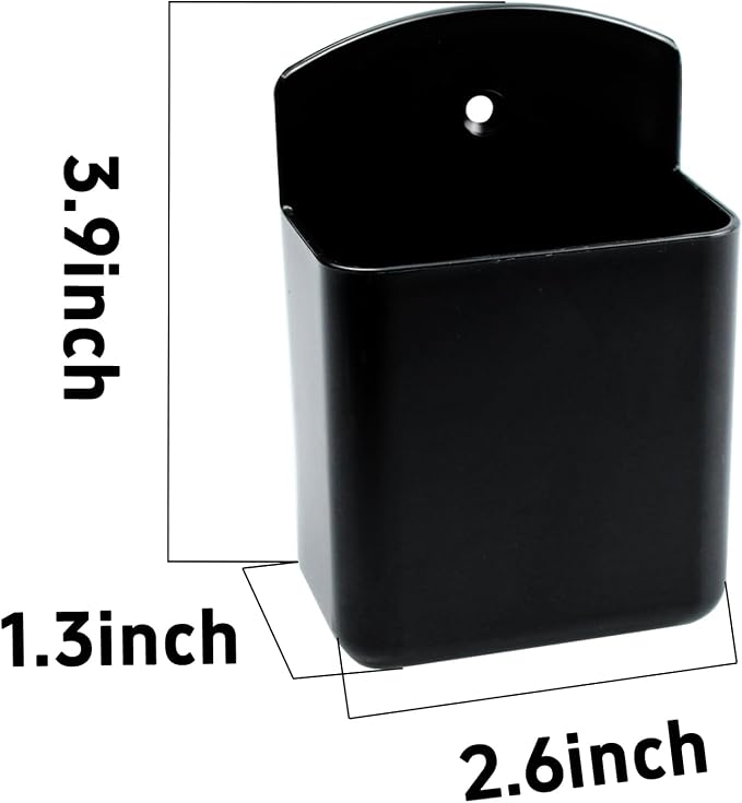 Septe 2Pcs Remote Control Holders Wall Mount, Self Adhesive TV Controller Holder, Wall Pen Holder Storage Box for Home Office (Black)
