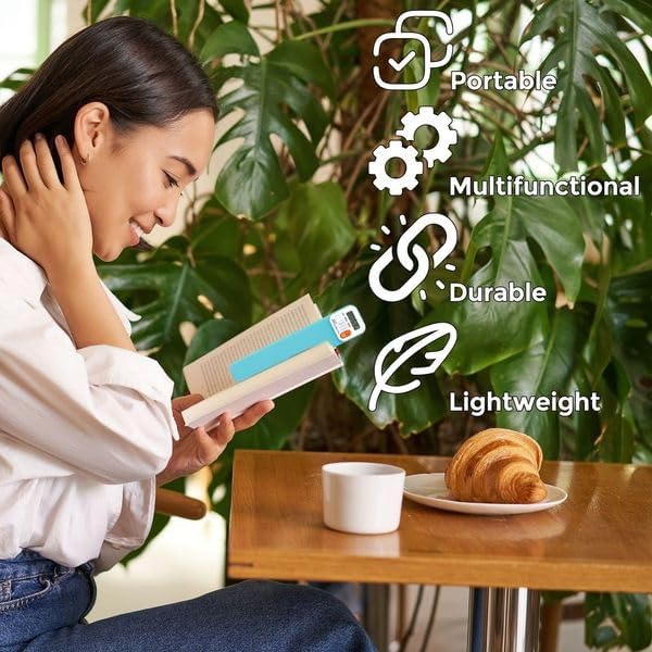 Mark My Time Reading Timer and Bookmark for Kids, Cool Bookmarks and Reading Incentives, Great Christmas Gift & Stocking Stuffer for Book Lovers - Aqua
