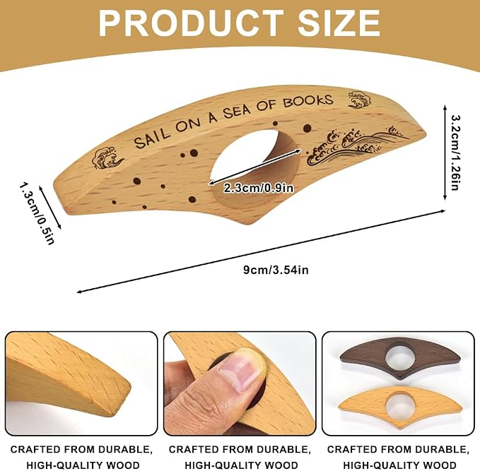 Quimoy Book Page Holder for Reading,Thumb Books Page Holder, Books Reading Accessories Gifts for Book Lovers Teachers Students Friends